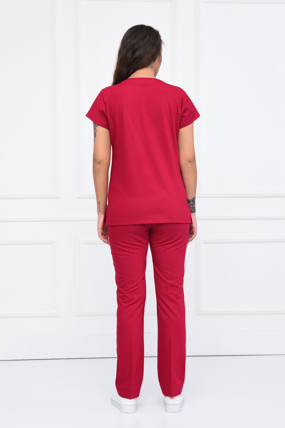 Nefmed Üniforma Greys Fuşya Kadın Takım