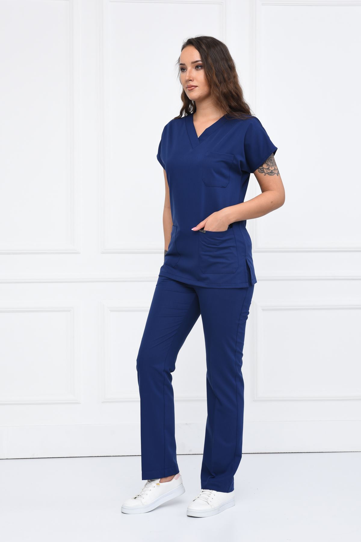 Nefmed Üniforma Greys İndigo Kadın Takım