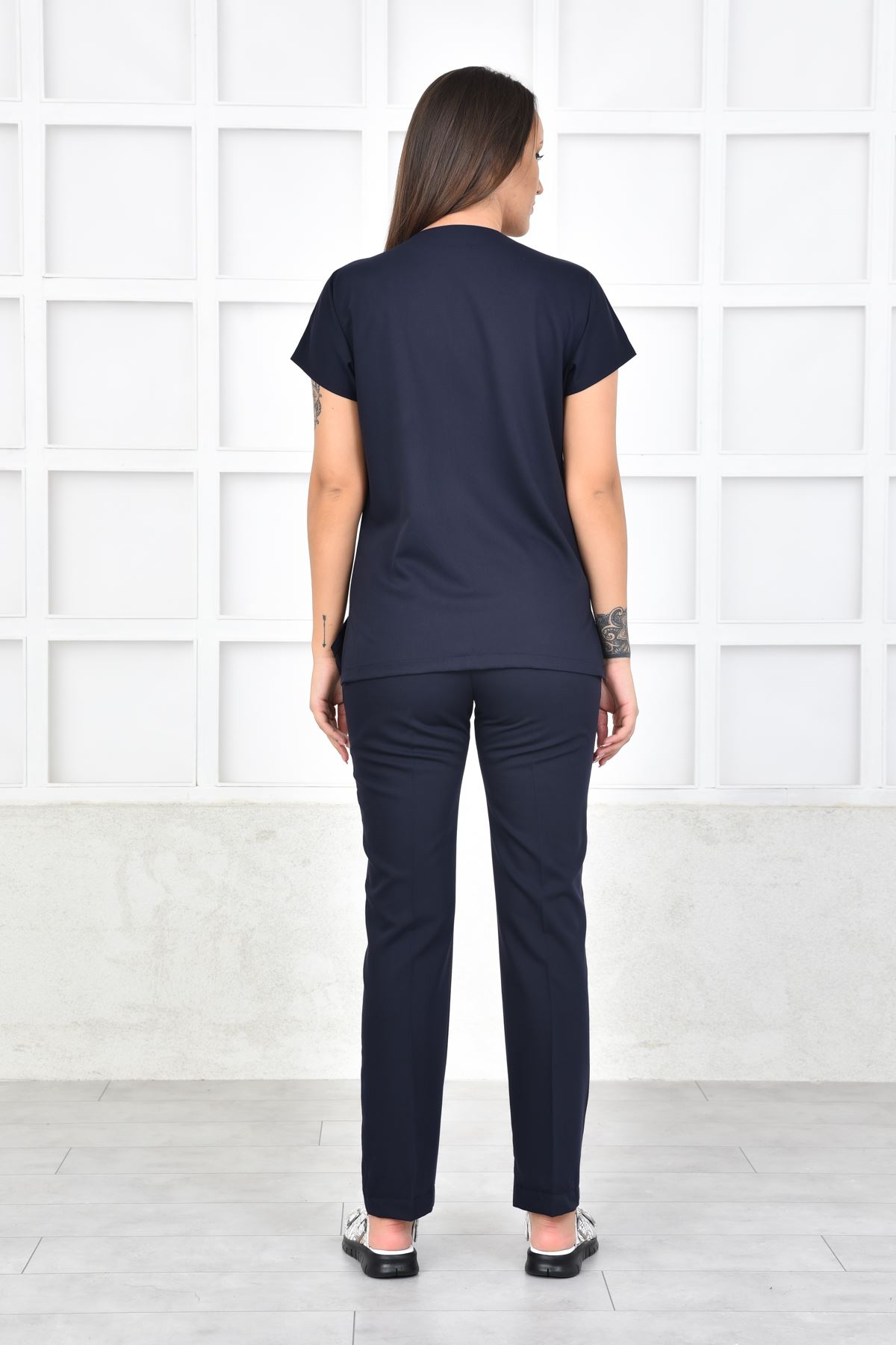 Nefmed Üniforma Greys Lacivert Kadın Takım