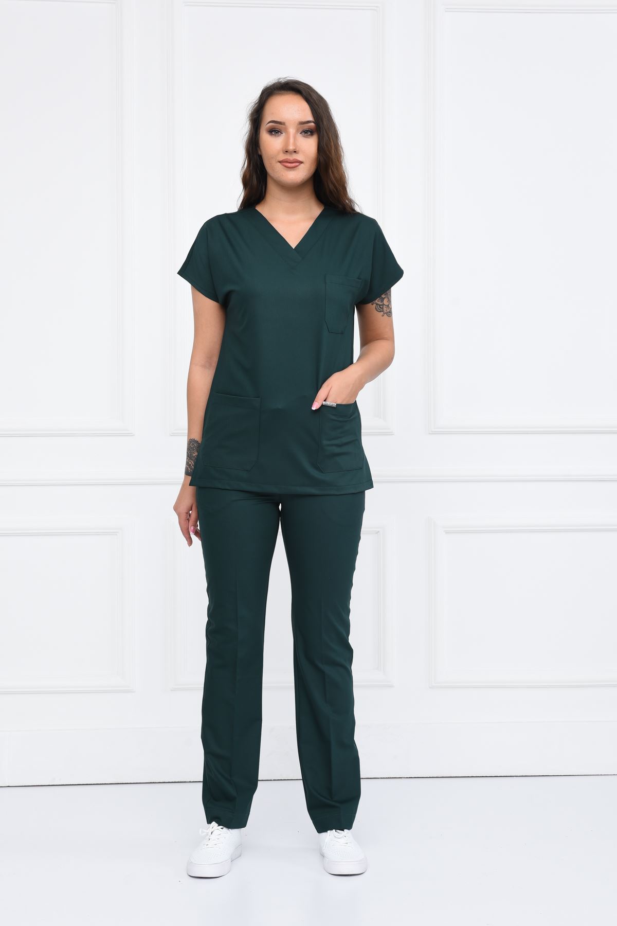 Nefmed Üniforma Greys Avcı Yeşili Kadın Takım