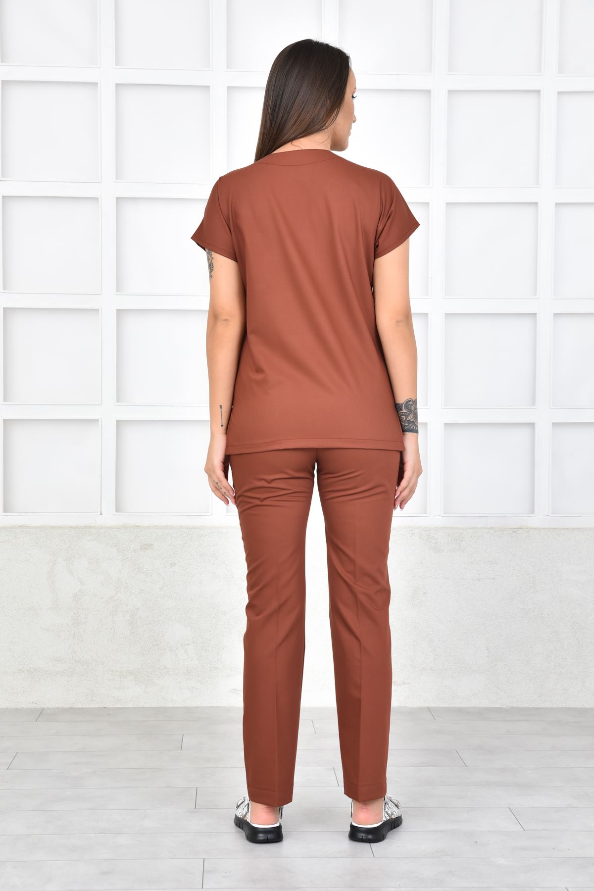 Nefmed Üniforma Greys Kiremit Kadın Takım