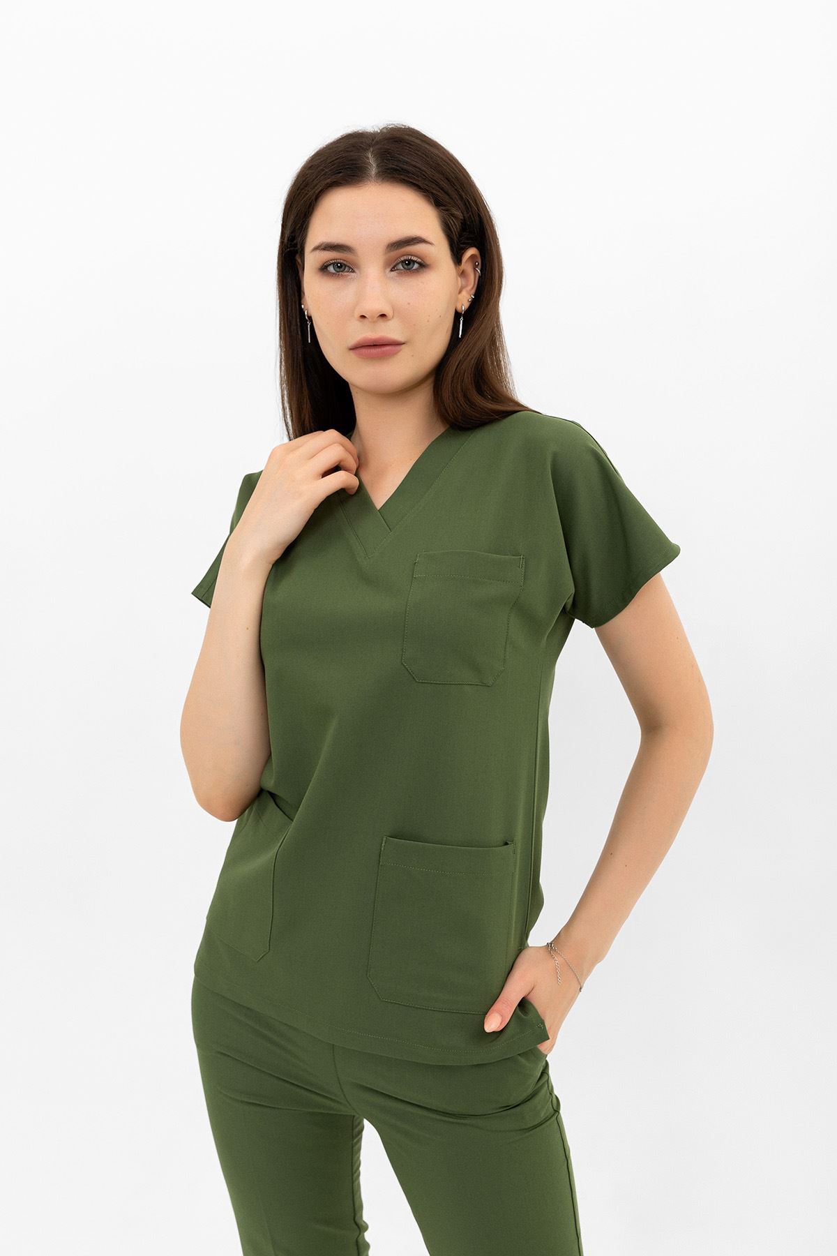 Nefmed Üniforma Greys Kına Yeşil