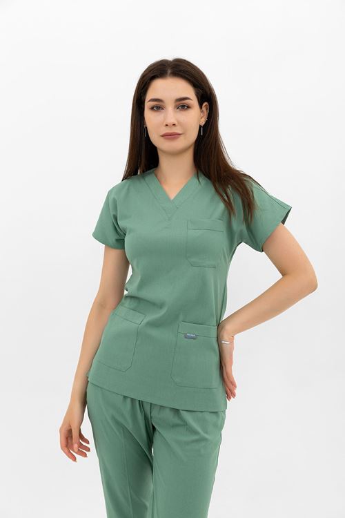 Nef Medikal Greys Küf Yeşili Kadın Takım