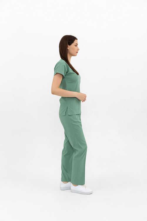 Nef Medikal Greys Küf Yeşili Kadın Takım