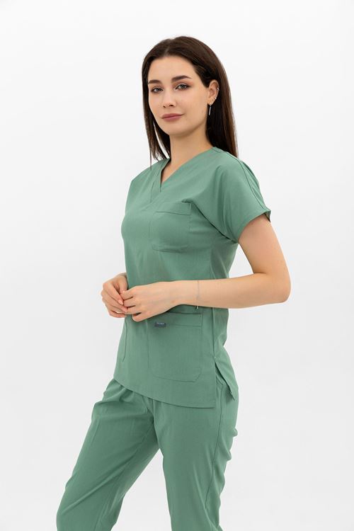 Nef Medikal Greys Küf Yeşili Kadın Takım