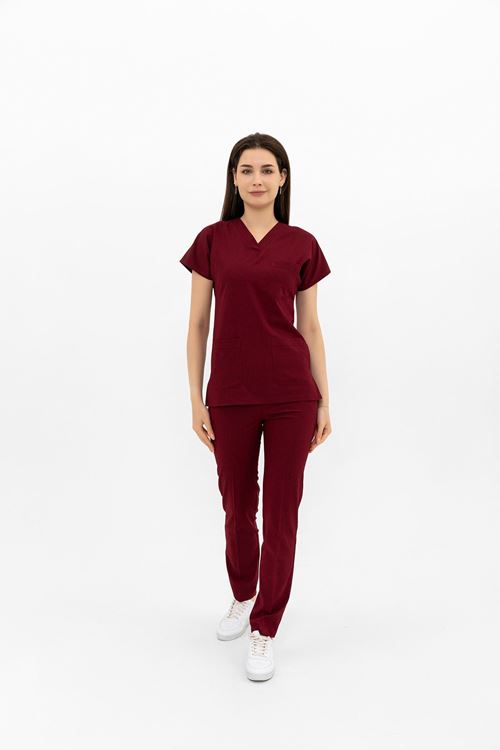 Nef Medikal Greys Bordo Kadın Takım