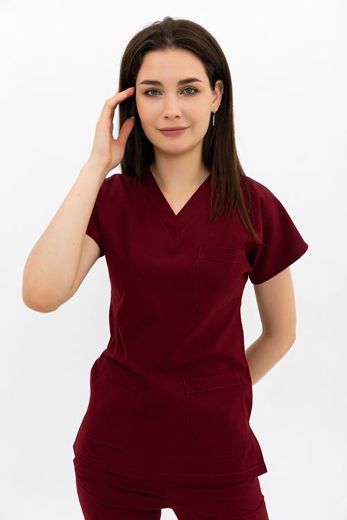 Nef Medikal Greys Bordo Kadın Takım
