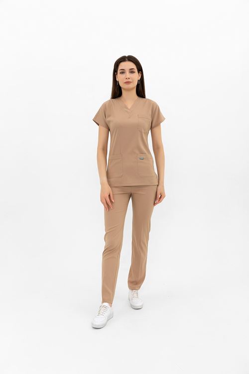 Nef Medikal Greys Kum Bej Kadın Takım