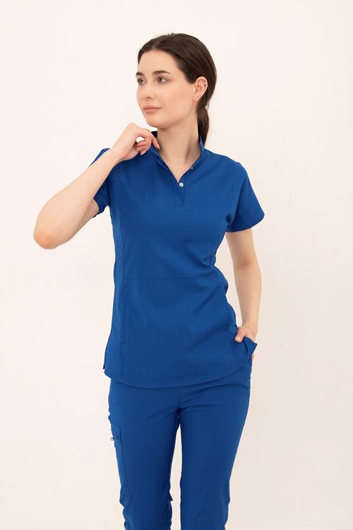 Nef Medikal Line Saks Mavi Kadın Takım