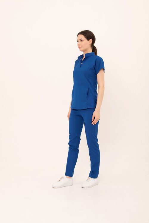 Nef Medikal Line Saks Mavi Kadın Takım