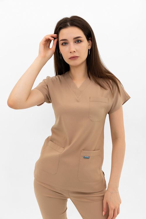 Nef Medikal Greys Kum Bej Kadın Takım