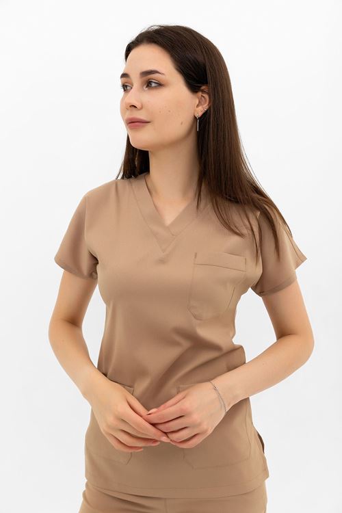 Nef Medikal Greys Kum Bej Kadın Takım