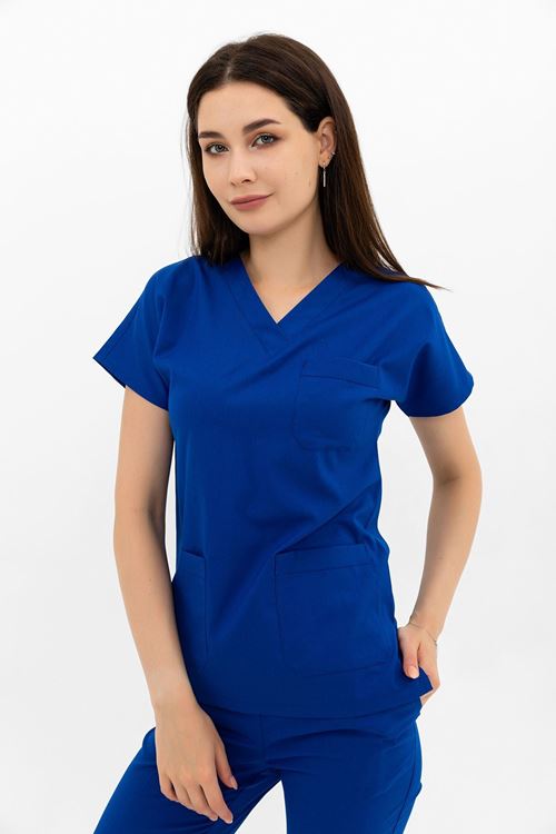 Nef Medikal Greys Saks Mavi Kadın Takım