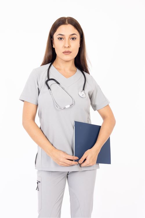 Nef Medikal Hood Comfort Bulut Gri Kadın Takım