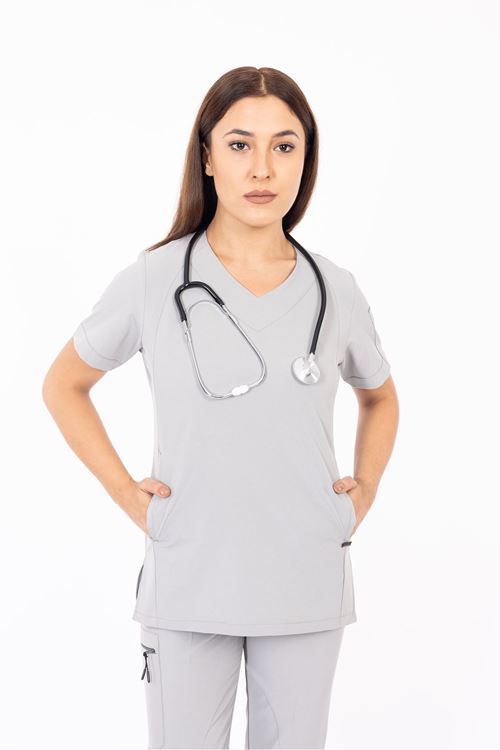 Nef Medikal Hood Comfort Bulut Gri Kadın Takım