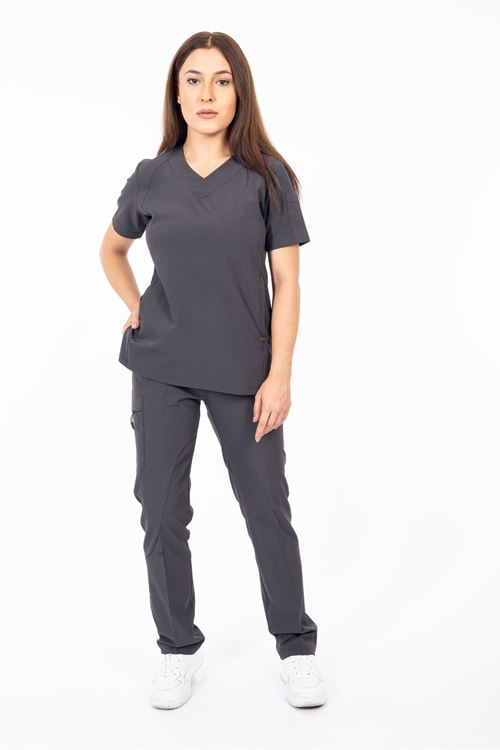 Nef Medikal Hood Comfort Füme Gri Kadın Takım