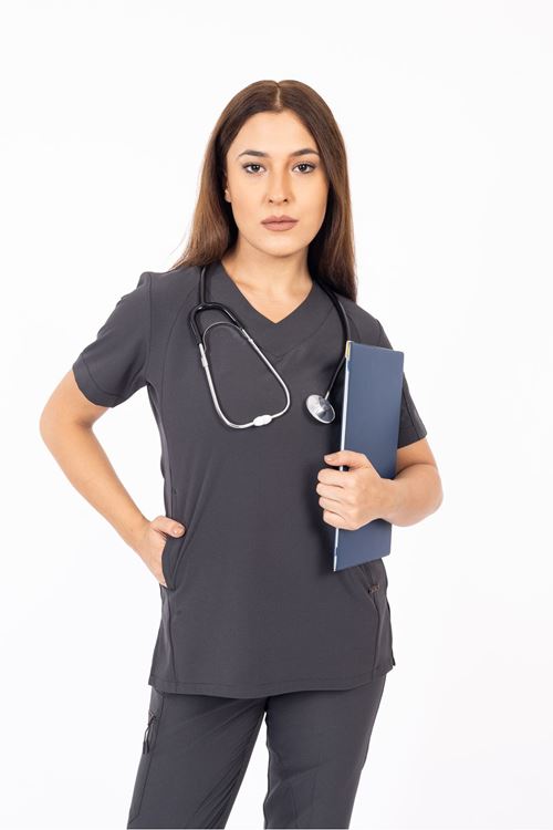 Nef Medikal Hood Comfort Füme Gri Kadın Takım