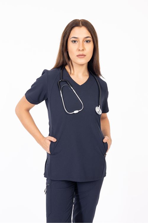 Nef Medikal Hood Comfort Lacivert Kadın Takım