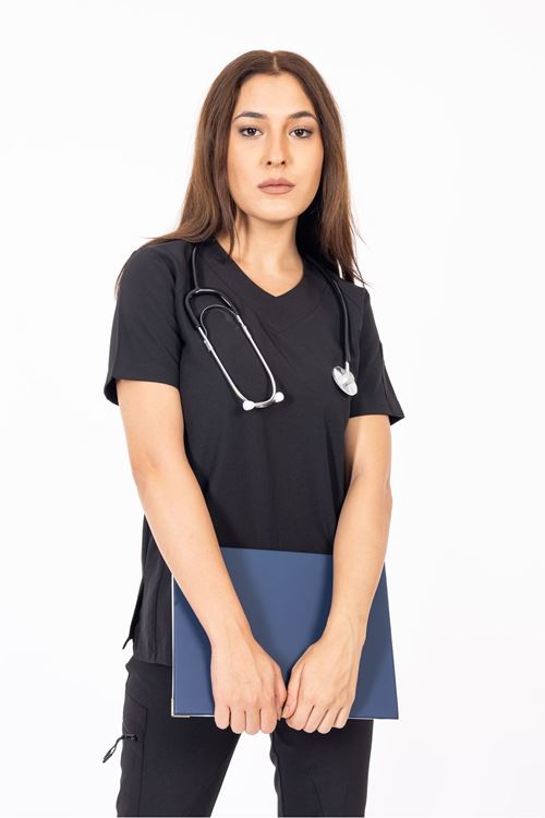 Nef Medikal Hood Comfort Siyah Kadın Takım