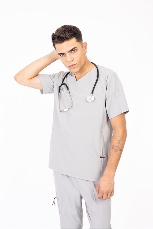 Nef Medikal Hood Comfort Bulut Gri Erkek Takım