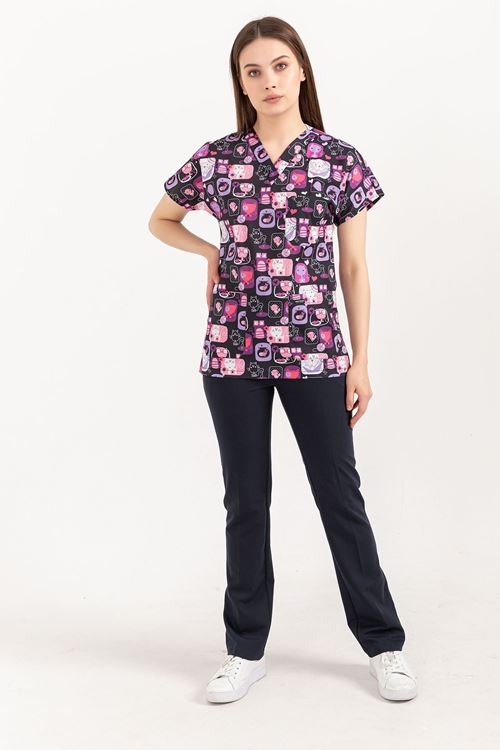 NEF GREYS KEDİ DESENLİ TAKIM