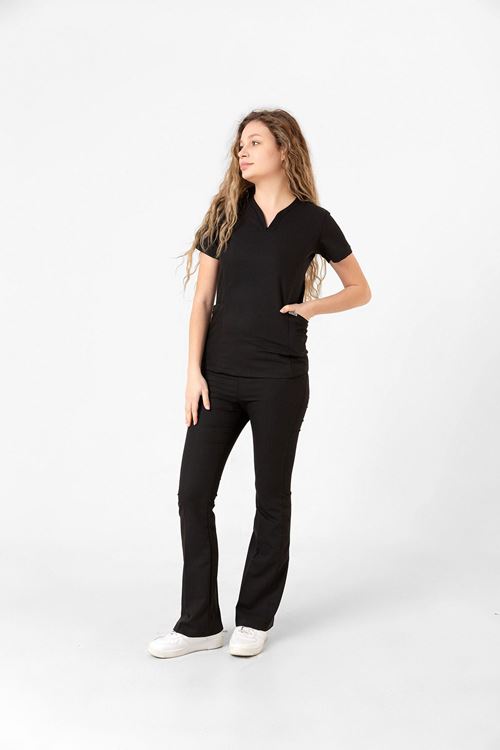 Nef Medikal Drop Collar Siyah Kadın Takım