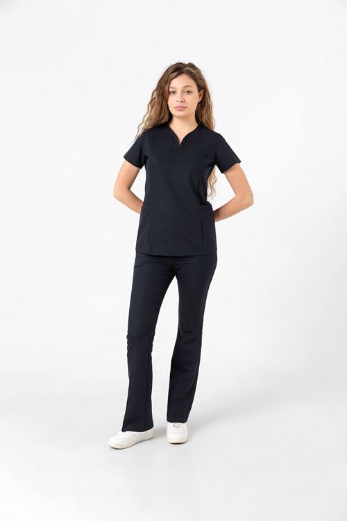 Nef Medikal Drop Collar Lacivert Kadın Takım