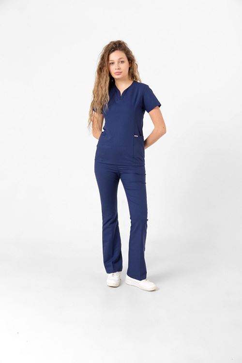 Nef Medikal Drop Collar Indigo Kadın Takım