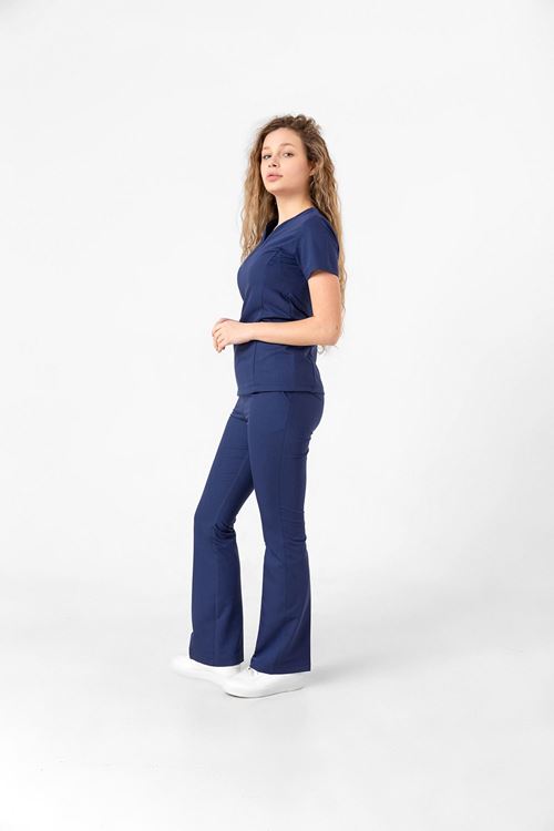 Nef Medikal Drop Collar Indigo Kadın Takım