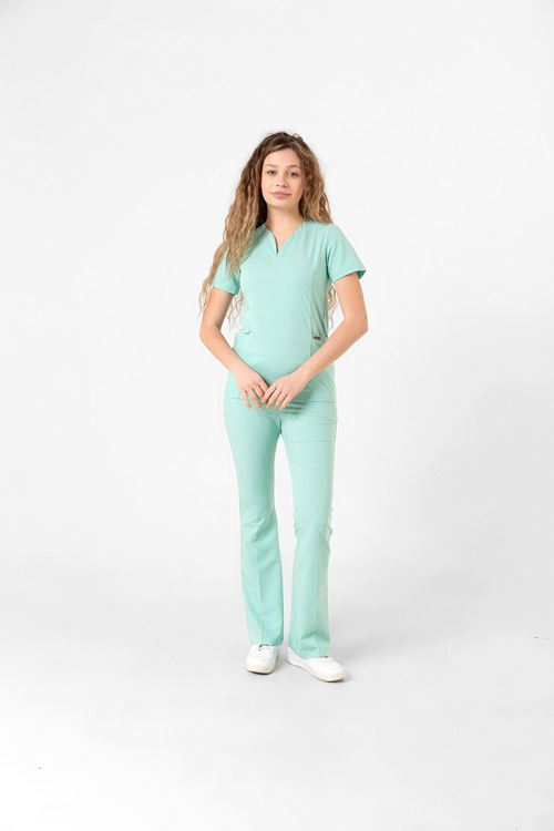 Nef Medikal Drop Collar Su Yeşili Kadın Takım