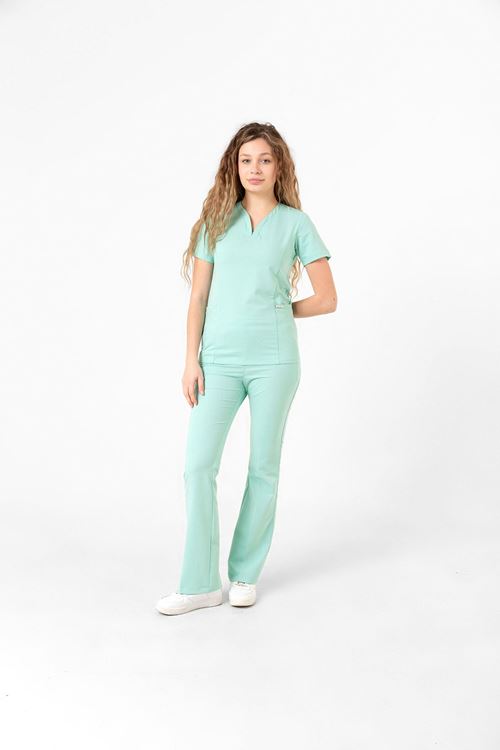 Nef Medikal Drop Collar Su Yeşili Kadın Takım