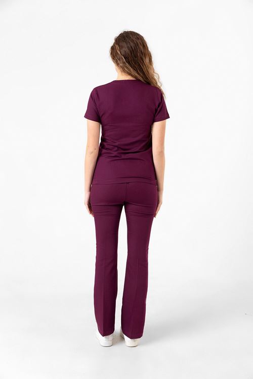 Nef Medikal Drop Collar Mürdüm Kadın Takım