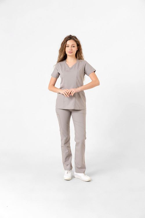 BUTTERFLY COLLAR TAKIM KUM GRİ