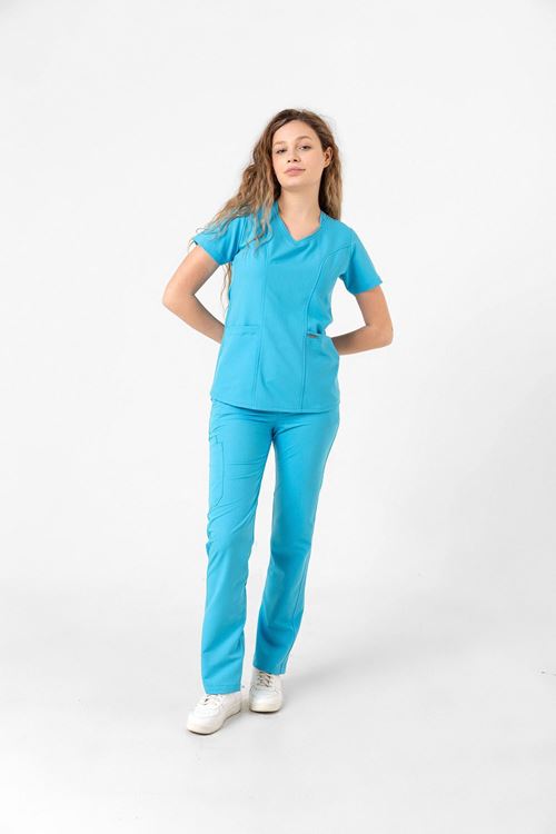 BUTTERFLY COLLAR TAKIM TURKUAZ MAVİ