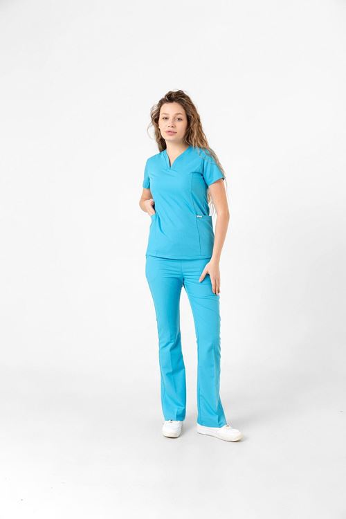 DROP COLLAR TAKIM TURKUAZ MAVİ