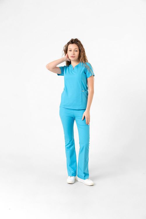 DROP COLLAR TAKIM TURKUAZ MAVİ