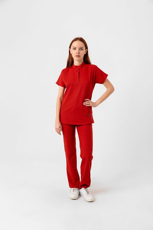 Nef Medikal New Line Kırmızı Kadın Takım