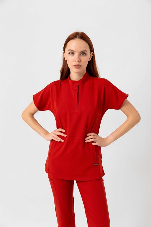 Nef Medikal New Line Kırmızı Kadın Takım