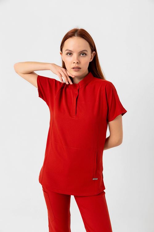 Nef Medikal New Line Kırmızı Kadın Takım