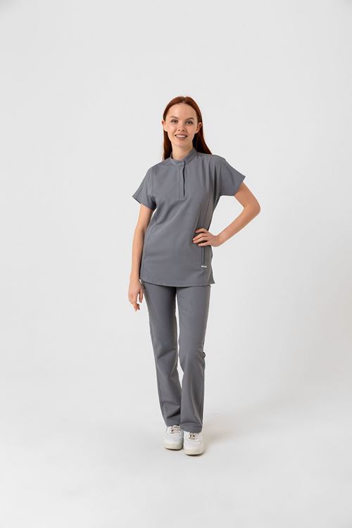 Nef Medikal New Line Gri Kadın Takım