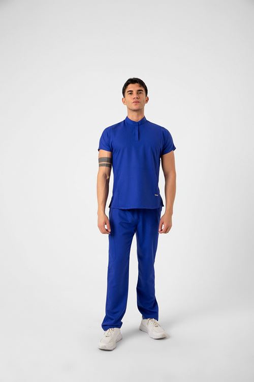 Nef Medikal New Line Saks Mavi Erkek Takım