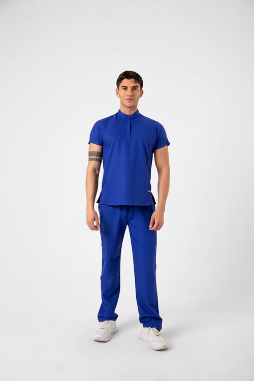 Nef Medikal New Line Saks Mavi Erkek Takım