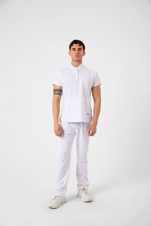 Nef Medikal New Line Beyaz Erkek Takım