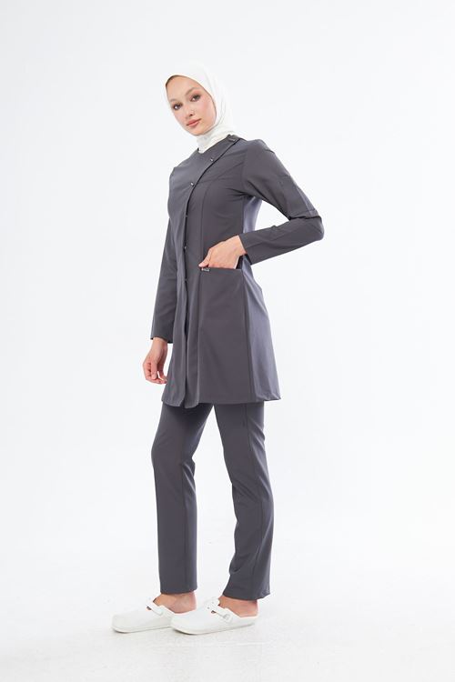 Nef Medikal Elegance Füme Tesettür Takım