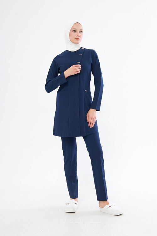 Nef Medikal Elegance Indigo Tesettür Takım