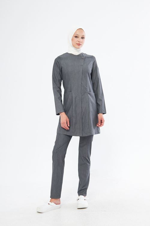 Nef Medikal Elegance Antrasit Gri Tesettür Takım