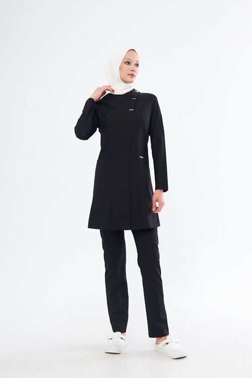 Nef Medikal Elegance Siyah Tesettür Takım