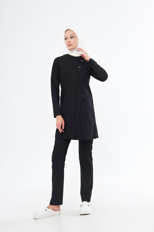 Nef Medikal Elegance Siyah Tesettür Takım