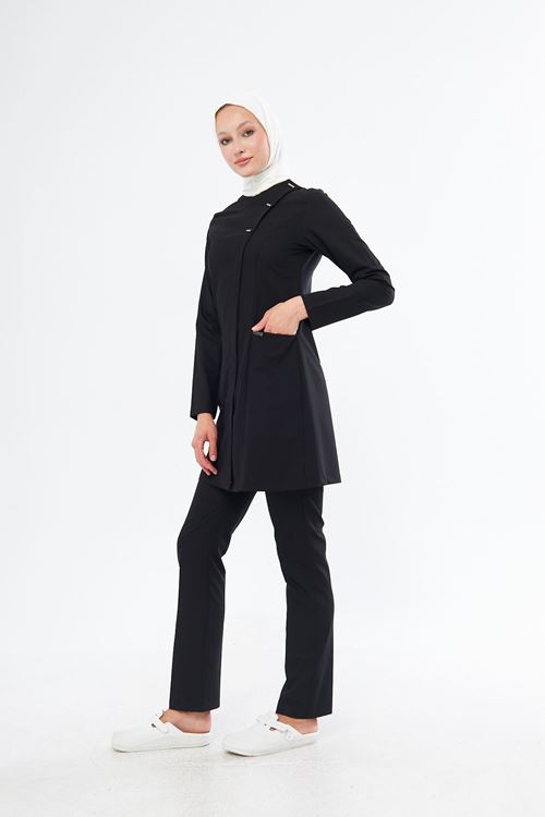 Nef Medikal Elegance Siyah Tesettür Takım