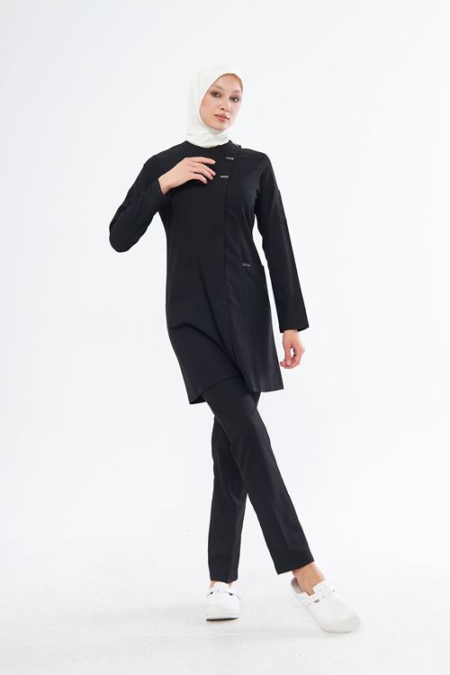 Nef Medikal Elegance Siyah Tesettür Takım